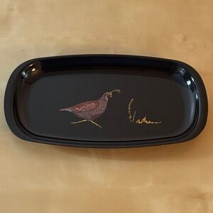 Courac of Monterey vintage mid century quail serving tray